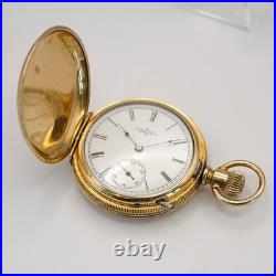 1888 Ladies Elgin Pocket Watch Hunter Case 11J 6s Grade 94 Roman Numerals USA
