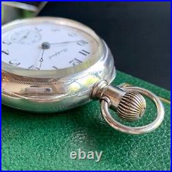 1888 Rockford Grade 66 18S 11J 4 Ounce Coin Silver Case Pocket Watch Serviced
