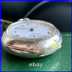 1888 Rockford Grade 66 18S 11J 4 Ounce Coin Silver Case Pocket Watch Serviced