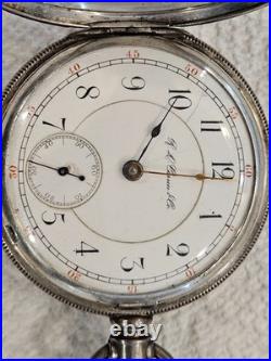 1888 Rockford Grade 74 Pocket Watch -2 Ounce Coin Silver Hunting Case- See Video