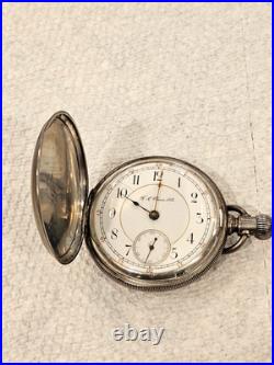 1888 Rockford Grade 74 Pocket Watch Matching Coin Silver Hunting Case-Running
