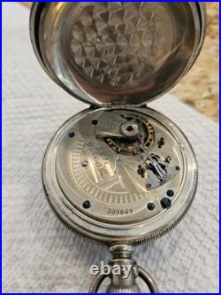 1888 Rockford Grade 74 Pocket Watch Matching Coin Silver Hunting Case-Running