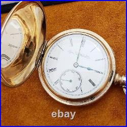 1889 Elgin Hunter Case Pocket Watch, Size 16, Grade 92, Beautiful Case Engraving