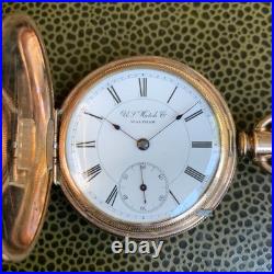 1889 U. S. Watch Co. Grade 64 6S 11J Gold Filled Hunting Case Pocket Watch Mint