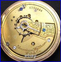 1889 Waltham Grade 1 18s 11j LS Pocket Watch with Fancy GF Hunter Case Runs