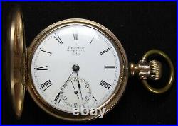 1889 Waltham Grade 1 18s 7j Pocket Watch GF Hunter Case RUNS Needs Service