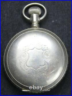 1890 Hampden 18s 15j Pocket Watch with Hunter Case Parts/Repair