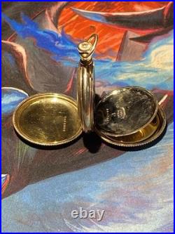 1890s Elgin Pocket Watch 14K Gold Filled Custom Keystone J Boss Case