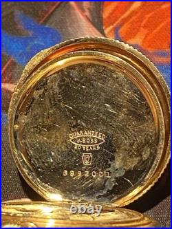 1890s Elgin Pocket Watch 14K Gold Filled Custom Keystone J Boss Case