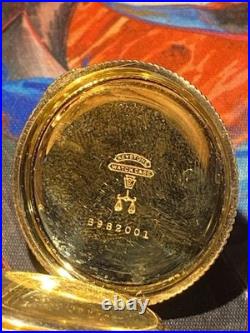 1890s Elgin Pocket Watch 14K Gold Filled Custom Keystone J Boss Case