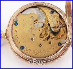 1891 14k Gold Elgin 6s 11j Pocket Watch, Working. Superb Decorative Case
