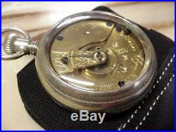 1891 Elgin Pocket Watch, 18 Size, 7 Jewels, Custom Made Glass Back Display Case