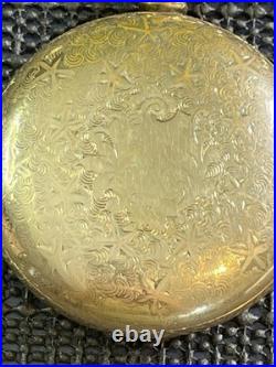 1891 Elgin Pocket Watch 18s 11j Fahys Montauk Gold Filled Case Ornate Runs