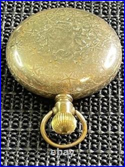 1891 Elgin Pocket Watch 18s 11j Fahys Montauk Gold Filled Case Ornate Runs