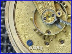 1891 Elgin Pocket Watch 18s 11j Fahys Montauk Gold Filled Case Ornate Runs