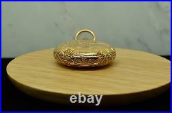 1891 Elgin Pocketwatch 13 Jewel Size 0 Fancy 14k Yellow Gold Hunter Case