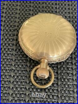 1891 Illinois Grade 143 6s 15j Hunter Ornate GF Case Sidewinder Pocket Watch