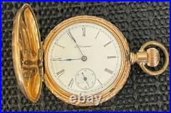 1891 Illinois Grade 143 6s 15j Hunter Ornate GF Case Sidewinder Pocket Watch