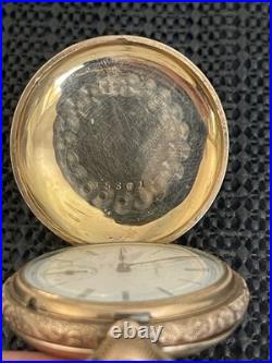 1891 Illinois Grade 143 6s 15j Hunter Ornate GF Case Sidewinder Pocket Watch