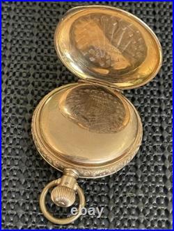 1891 Illinois Grade 143 6s 15j Hunter Ornate GF Case Sidewinder Pocket Watch