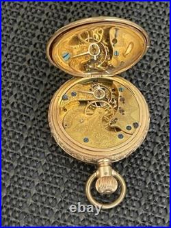 1891 Illinois Grade 143 6s 15j Hunter Ornate GF Case Sidewinder Pocket Watch