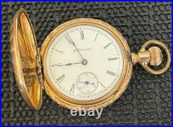 1891 Illinois Grade 143 6s 15j Hunter Ornate GF Case Sidewinder Pocket Watch