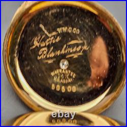 1892 Elgin 118 6s 11j 14k Gold Hunter Case Pocket Watch with Mine Cut Diamond