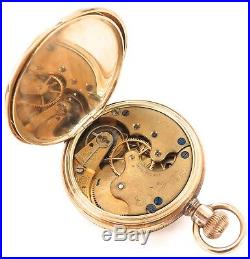1892 Elgin 14k Gold Case 6s 11j Pocket Watch, Scarce Only 84,000 Made