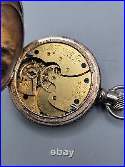 1892 US Watch CO Pocket Watch Model 1889 Gilt Hunter Case 7j 6s Antique Grade 66