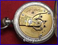 1892 Waltham PS Bartlett 1883 18s 17j Pocket Watch Coin Silver Case RUNS