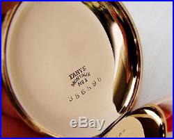 1893 ELGIN Pocket Watch in 14K Gold Filled ORNATE ENGRAVED Hunter Case 6s Runs