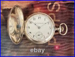 1893 Elgin 17J Star Sterling Silver Adjusted 18 Size Hunter Case Pocket Watch