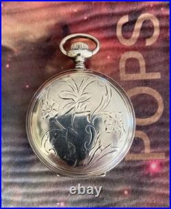 1893 Elgin 17J Star Sterling Silver Adjusted 18 Size Hunter Case Pocket Watch