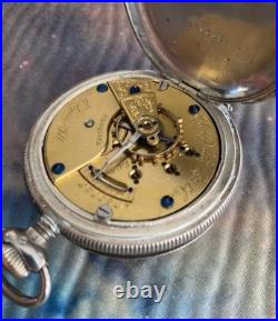 1893 Elgin 17J Star Sterling Silver Adjusted 18 Size Hunter Case Pocket Watch