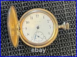 1894 Elgin Pocket Watch 6s Grade 117 Model 2 Gold Filled Hunter Case 7j Repair