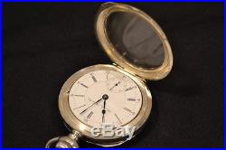 1894 Hamilton 938 Grade 18s 2 Star Pocket Watch w Sterling Silver Case & Chain