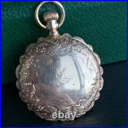1894 Waltham Grade No. 60 0S 7 Jewels Fancy Gold Filled Hunter Case Pocket Watch