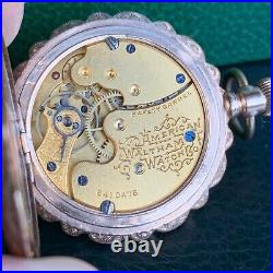 1894 Waltham Grade No. 60 0S 7 Jewels Fancy Gold Filled Hunter Case Pocket Watch