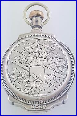 1895 Elgin Hunting Hunter coin silver Case 18 size 7J pocket watch