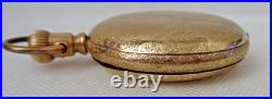 1896 Elgin Pocket Watch 16s 7j Gr 114 J Boss 15yrs GF Hunt Case Fancy Dial Runs
