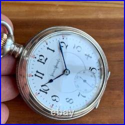 1896 Illinois Bunn Special 24 Jewels 18S. 925 Sterlling Silver Case Pocket Watch