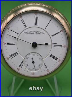 1896 Waltham Crescent St 17 Jewel 18s Pocket Watch Runs Gold Filled Case 17j
