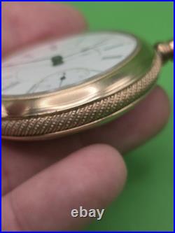 1896 Waltham Crescent St 17 Jewel 18s Pocket Watch Runs Gold Filled Case 17j