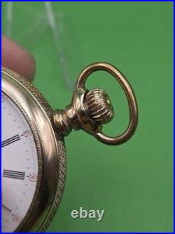 1896 Waltham Crescent St 17 Jewel 18s Pocket Watch Runs Gold Filled Case 17j