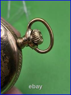 1896 Waltham Crescent St 17 Jewel 18s Pocket Watch Runs Gold Filled Case 17j