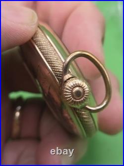 1896 Waltham Crescent St 17 Jewel 18s Pocket Watch Runs Gold Filled Case 17j