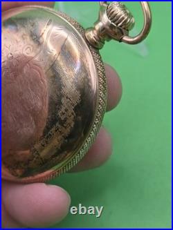1896 Waltham Crescent St 17 Jewel 18s Pocket Watch Runs Gold Filled Case 17j