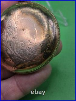 1896 Waltham Crescent St 17 Jewel 18s Pocket Watch Runs Gold Filled Case 17j