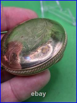 1896 Waltham Crescent St 17 Jewel 18s Pocket Watch Runs Gold Filled Case 17j