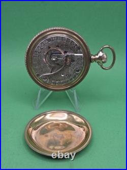 1896 Waltham Crescent St 17 Jewel 18s Pocket Watch Runs Gold Filled Case 17j